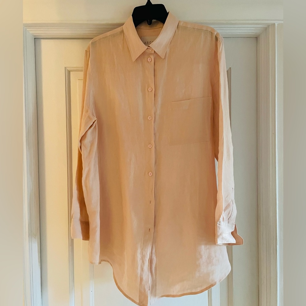 Peach Button-Up Tunic - Picture 4 of 6